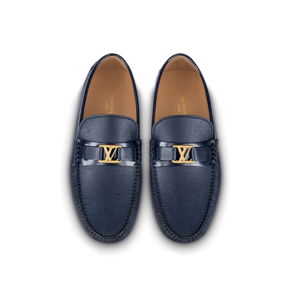 Men's Louis Vuitton Hockenheim Moccasin Navy Blue, Outlet