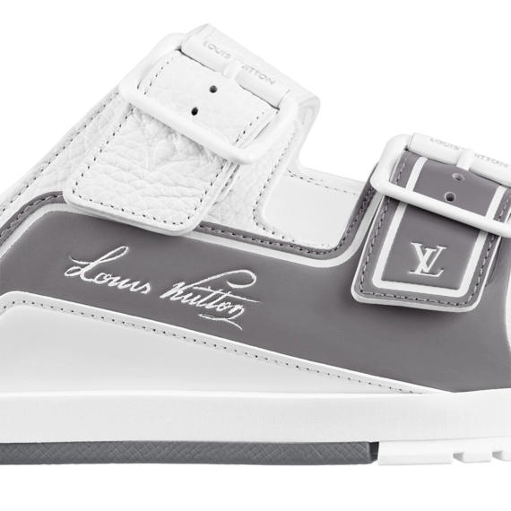 Men's Shoes - Fresh New Look: Shop the LV Trainer Mule Silver for men today!