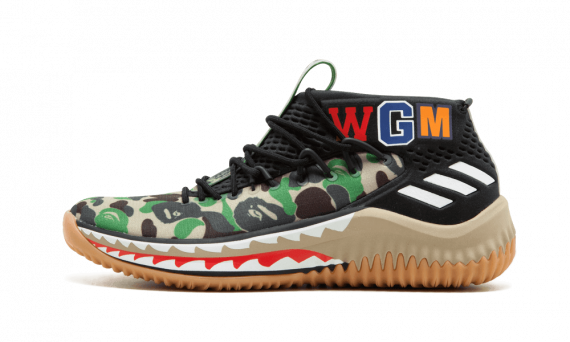 Men's DAME4 Bape Green Camo from Outlet Store