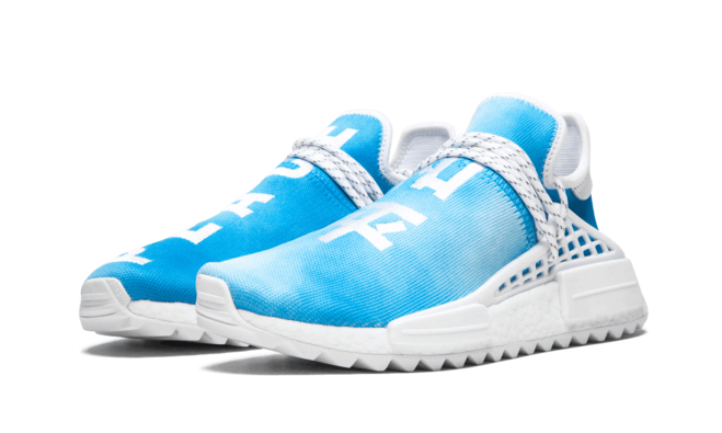 Get the perfect look - Pharrell Williams Human Race Holi MC Blue shoes - Sale Now!