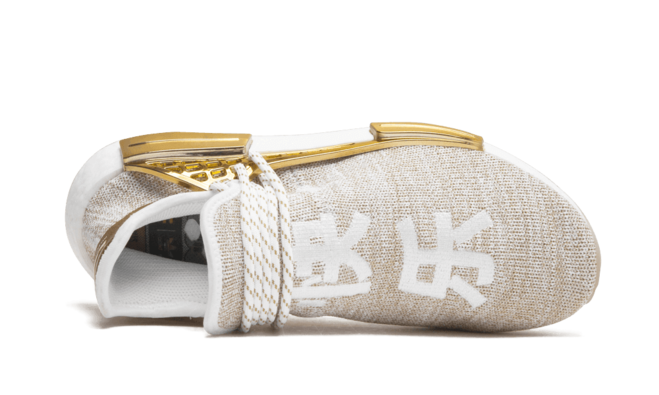 Showcase Your Style with Women's PharrellWilliams NMD Human Race Holi MC Gold Happy - China Exclusive - Buy Now!