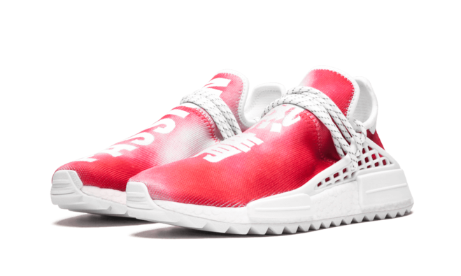 Stylish Women's Pharrell Williams NMD Human Race Holi MC Red Passion Shoes