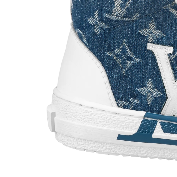 Original Louis Vuitton Charlie Sneaker Boot Blue for Women
