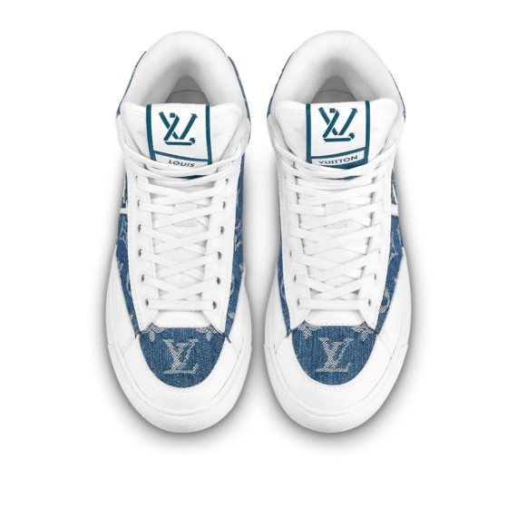 Shop Louis Vuitton Men's Charlie Sneaker Boot Blue Now