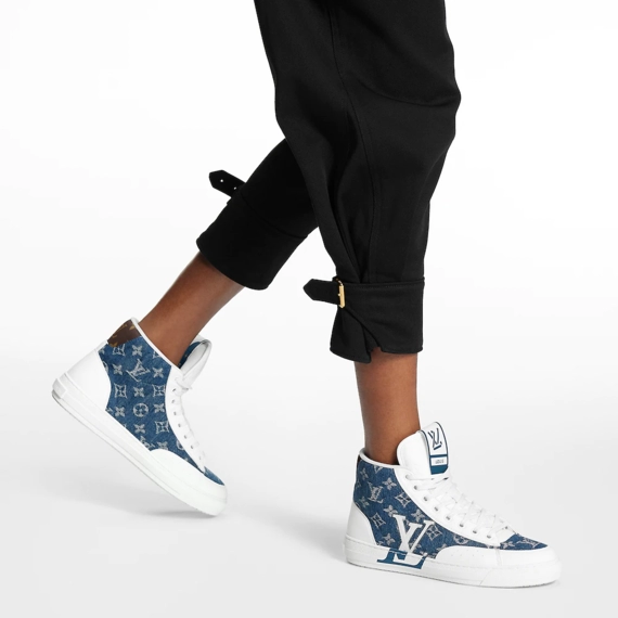 Shop the Latest Louis Vuitton Charlie Sneaker Boot Blue for Women