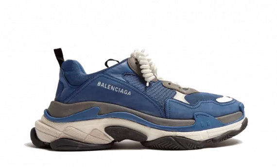 Balenciaga Triple S Trainers - Women's Navy Gray - Original and New