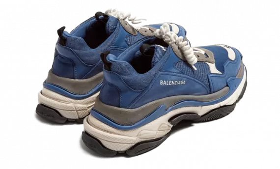 New Women's Balenciaga Triple S Trainers in Navy Gray