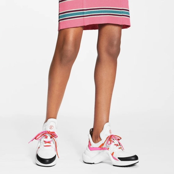 Original Women's LV Archlight Sneaker Pink/White for Sale