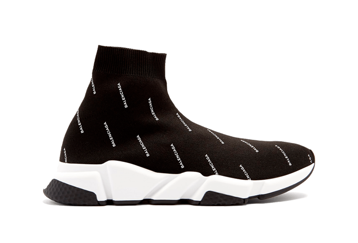 For sale Womens  Balenciaga  Speed  Trainers Mid Logo Black  online