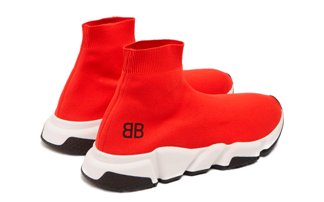 Premium Quality Red Mid Speed Runner Balenciaga Shoes for Men