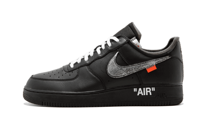 Nike and Off White collaborate on the Air Force 1 07 showing BLACK, perfect for men- sale at MoMa