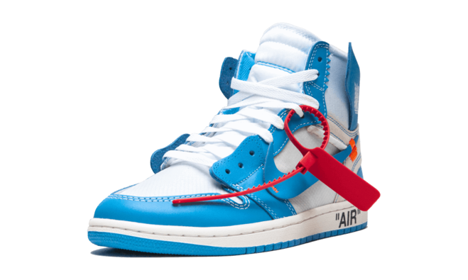 Authentic Women's Air Jordan 1 x Off-White NRG Powder Blue - Buy Now or Shop Now