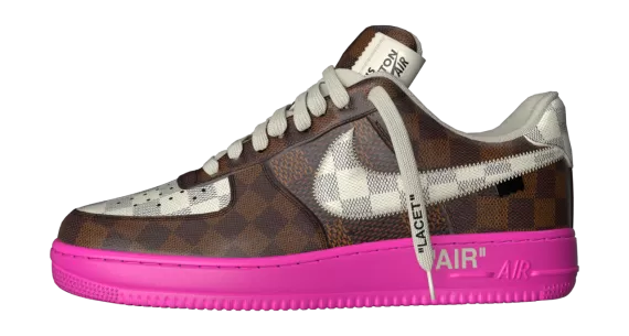 Buy Original New Louis Vuitton X Air Force 1 Low Rose - For Men