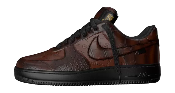 Buy Louis Vuitton X Air Force 1 Low Dark Brown - For Men Outlet Sale!