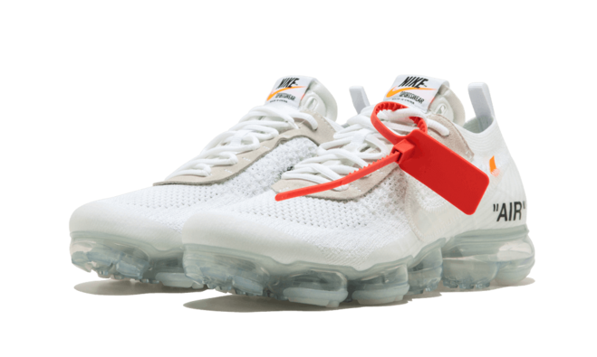 Men's new Nike x Off White Air Vapormax FK WHITE sneakers.