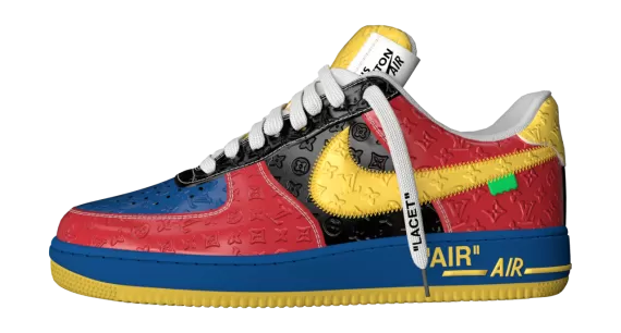 Be Bold in the New Louis Vuitton x Nike Air Force 1 Low by Virgil Abloh Multicolour - Our Original, Outlet Exclusive Men's Collection.