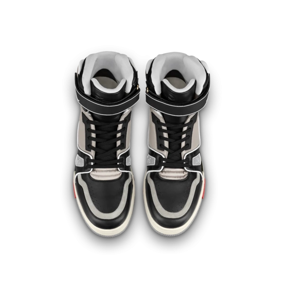 Get The Mens LV Trainer Sneaker Boot Black - Outlet Sale
