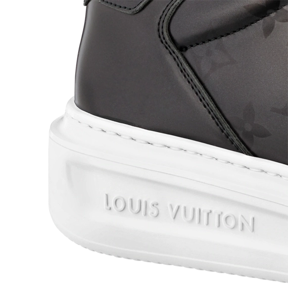 Sale - Upgrade Your Fashion Game with the Latest Louis Vuitton Beverly Hills Sneaker Anthracite Gray for Men!
