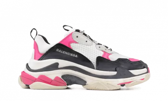 Men's Balenciaga Triple S Trainers in Pink and Black