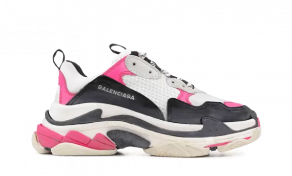 Women's Balenciaga Triple S Trainers in Pink and Black - Original and New