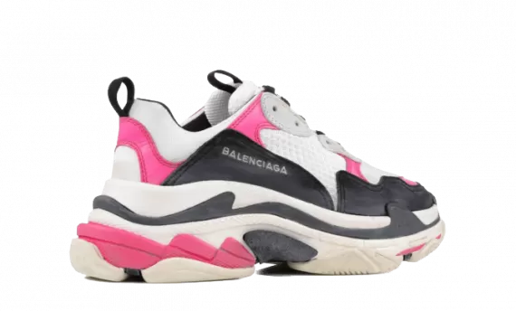 Shop Women's Balenciaga Triple S Pink and Black Trainers - Brand New