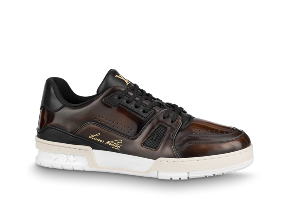 Men's original Louis Vuitton Trainer Sneaker in Cognac Brown