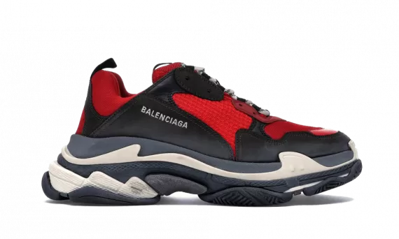 Men's Balenciaga Triple S Trainers - Buy Red And Black at Sale