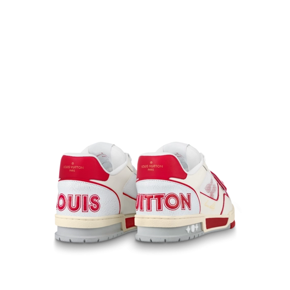 Outlet Red Louis Vuitton Trainer Sneakers - Men's
