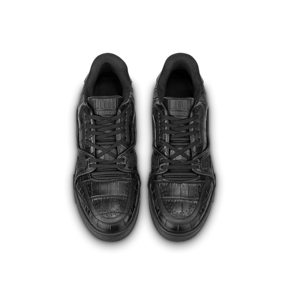 Shop Exclusive Alligator Leather LV Trainer Sneaker for Men.