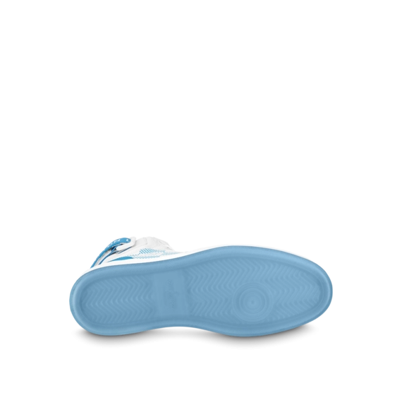 Catch the newest Louis Vuitton Rivoli Sneaker Boot Blue for men.