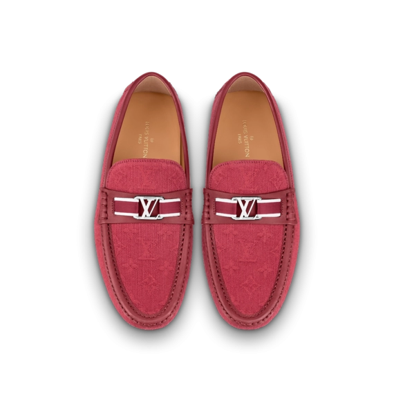 New Louis Vuitton Hockenheim Mocassin Bordeaux Red Men's Shoes