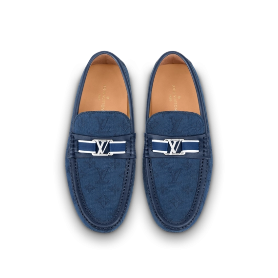 Get your Louis Vuitton Hockenheim Mocassin Navy Blue for Men Now!