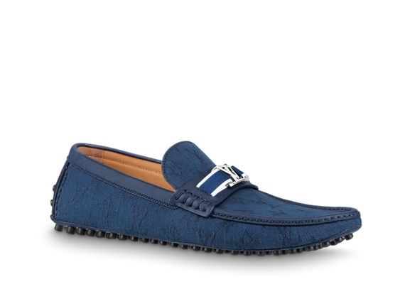 Buy brand new Louis Vuitton Hockenheim Mocassin Navy Blue for Men