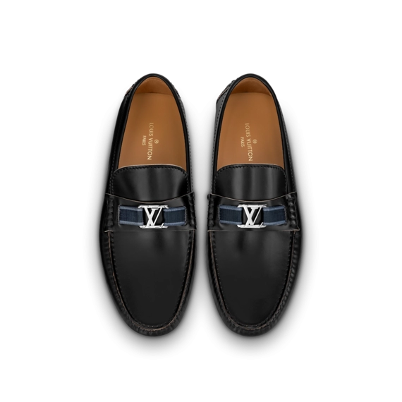 Brand New Louis Vuitton Hockenheim Mocassin Black Shoes For Men