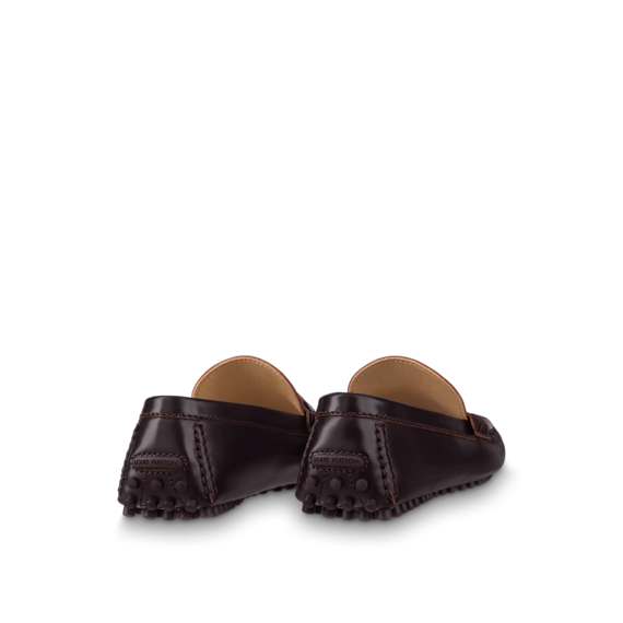 Stylish Louis Vuitton Hockenheim Mocassin Moka Brown for Men