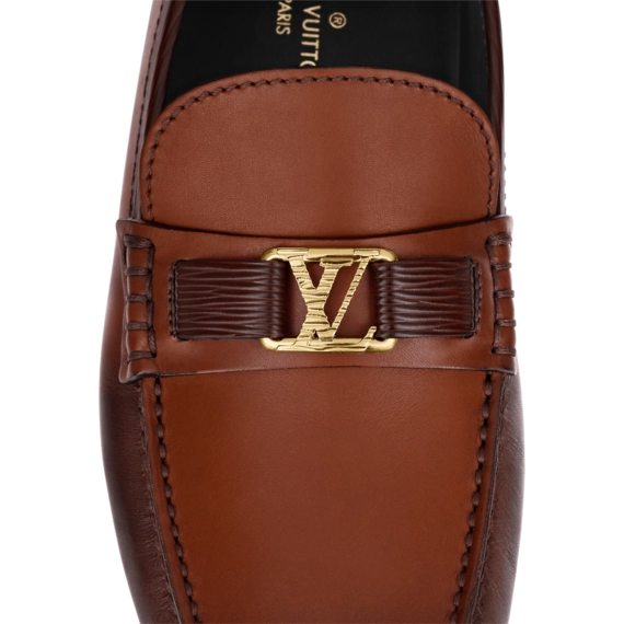 Get Original Louis Vuitton Hockenheim Mocassin Cognac Brown - Men's Shoes Now!