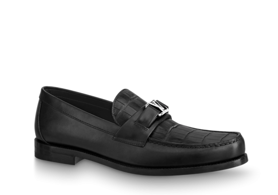 Men's Louis Vuitton Major Loafer - Alligator and Calf Leather - Black - Buy Original, New