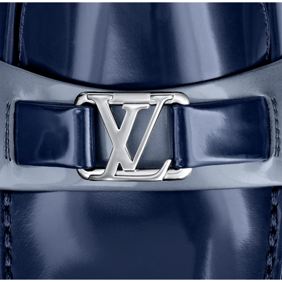 Sophisticated Louis Vuitton Loafer - Glazed calf leather - Navy Blue - For Men - Classic!