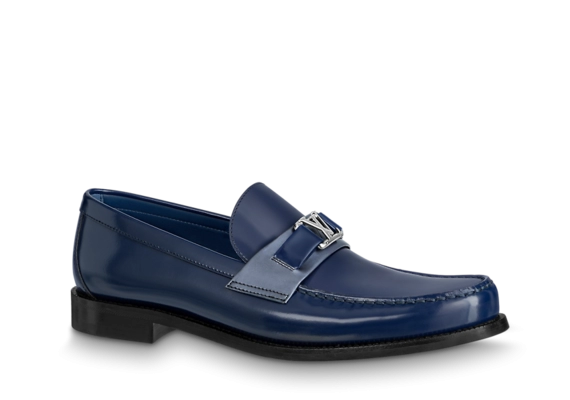 Luxury Louis Vuitton Loafer - Glazed calf leather - Navy Blue - For Men - Sale!