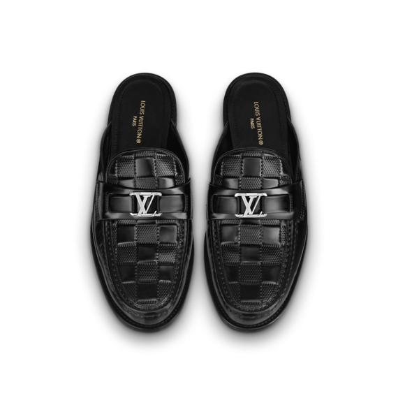 It's your turn to stand out - buy the Louis Vuitton Major open back loafer for men.