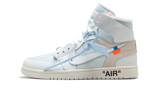 Men's White Off-White Nike Air Jordan 1 OG High Retro Sneakers at Original Store