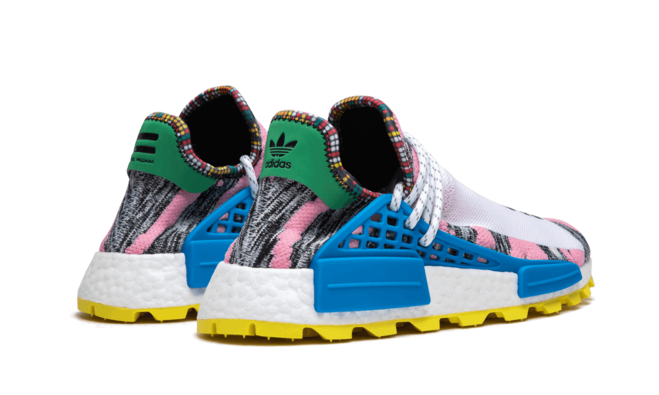 Improve your athletic wardrobe with fashionable Pharrell Williams NMD Human Race Solar Pack MOTH3R shoes from original store.