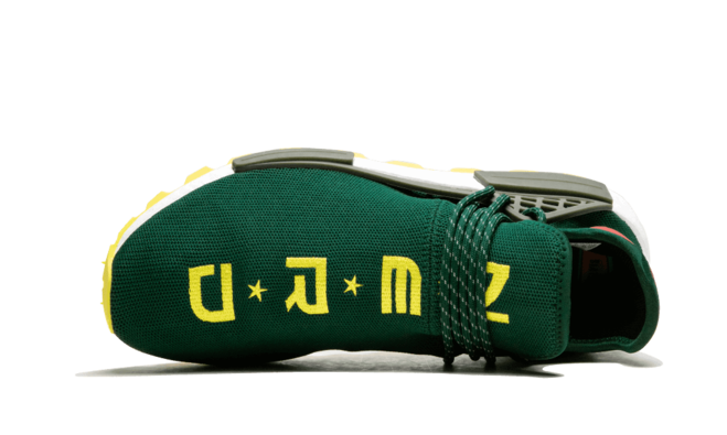 Move Quick! Get Women's Pharrell Williams NMD Human Race TRAIL NERD Green Outlet at New Store