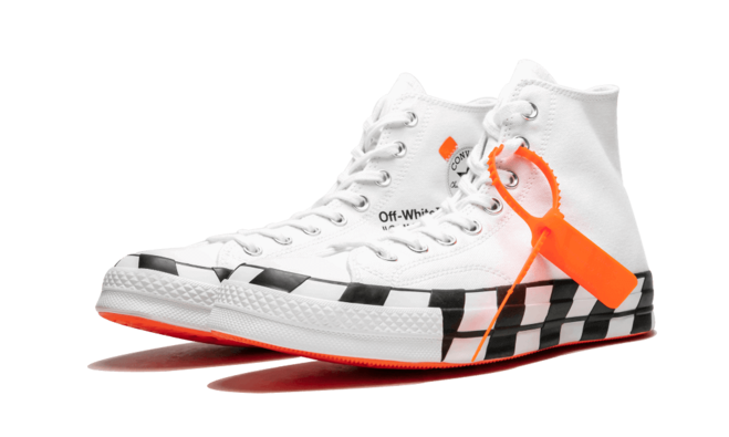 Shop Mens Off White Converse Chuck 70 Hi - WHITE CONE BLACK | Sale