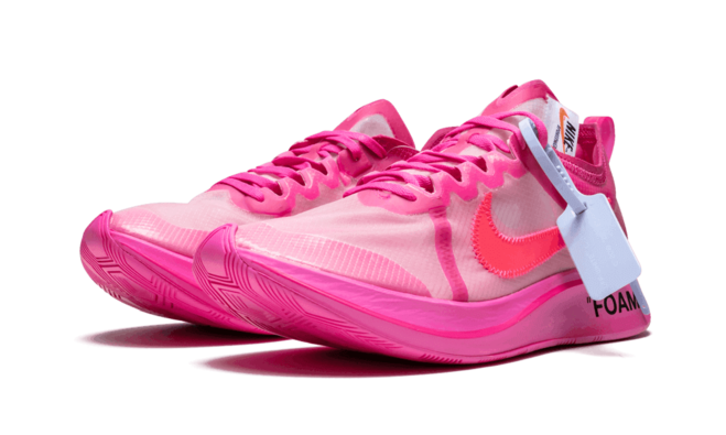 Stylish Nike The 10 x Off White Zoom Fly TULIP PINK/RACER PINK from Original Outlet