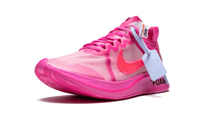 Shop Original Outlet Men's Nike The 10 x Off White Zoom Fly TULIP PINK/RACER PINK