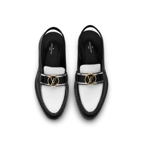 Shop Louis Vuitton Academy Slingback Flat Loafer for Women Today and Enjoy the Outlet Sale