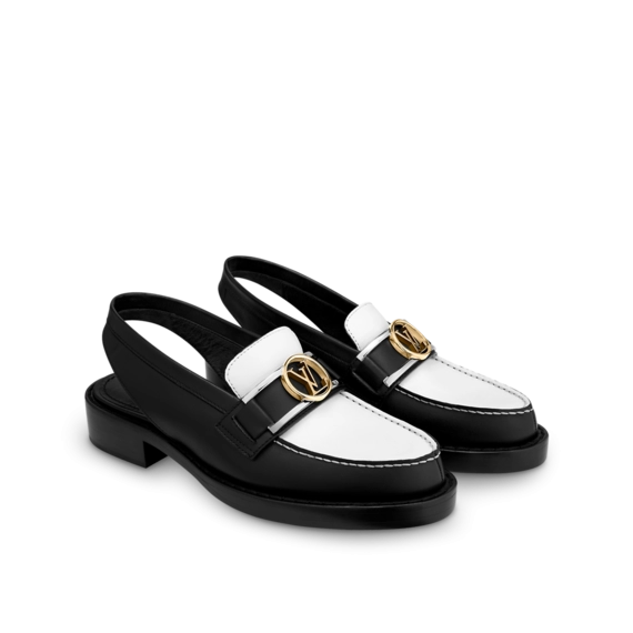 Upgrade Your Wardrobe Women with the Louis Vuitton Academy Slingback Flat Loafer at the Outlet Sale