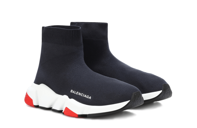 Trendy Balenciaga Speed Runner MID sneakers for Women - Black/Red