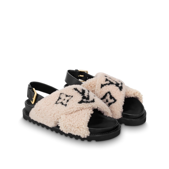 Outlet Prices on Louis Vuitton Paseo Flat Comfort Sandal for Women